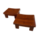 Pair of Asian bedsides