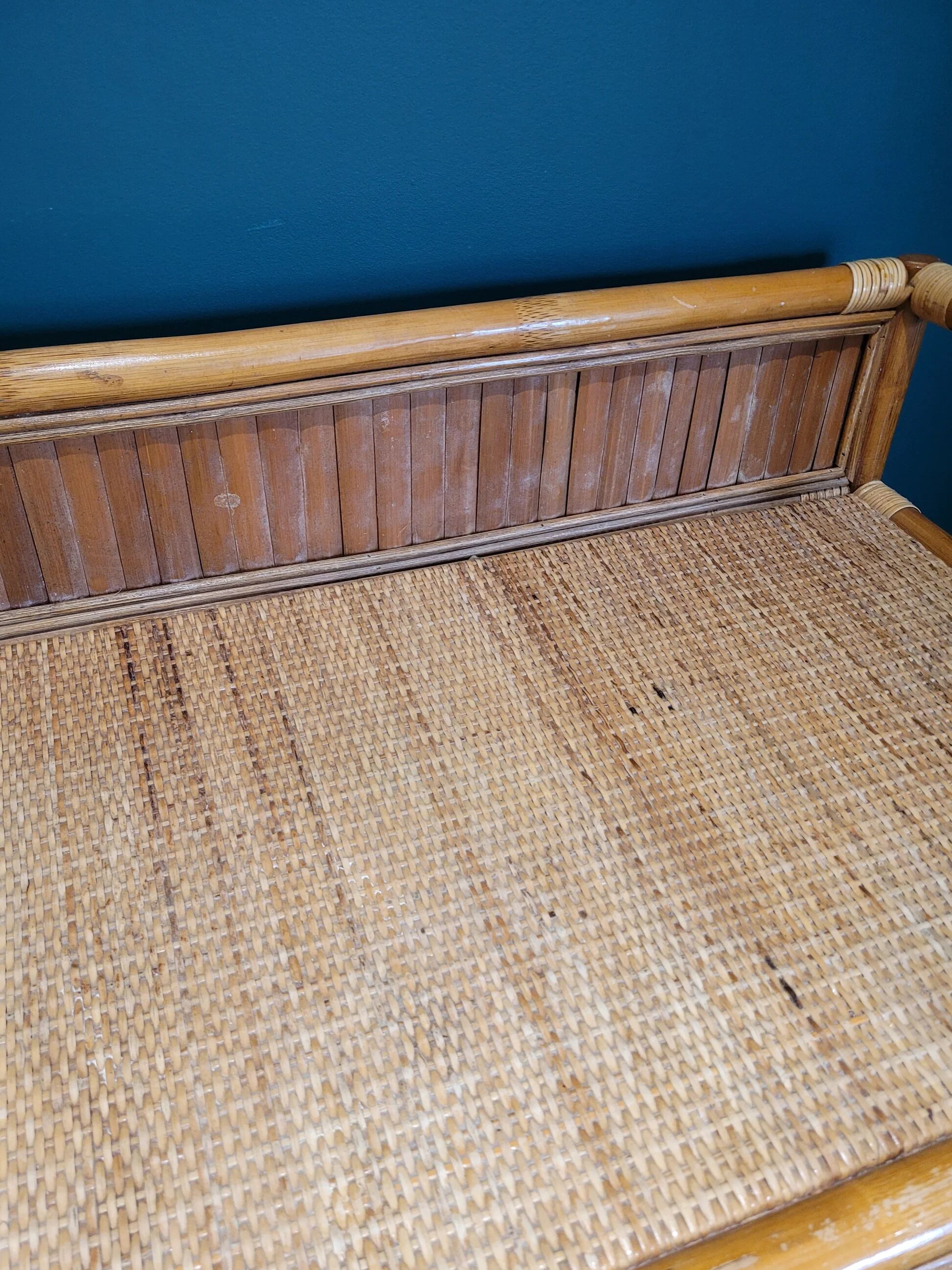 Vintage bamboo and rattan desk