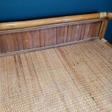 Vintage bamboo and rattan desk