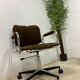 Chaise de bureau vintage avec finition chromée
