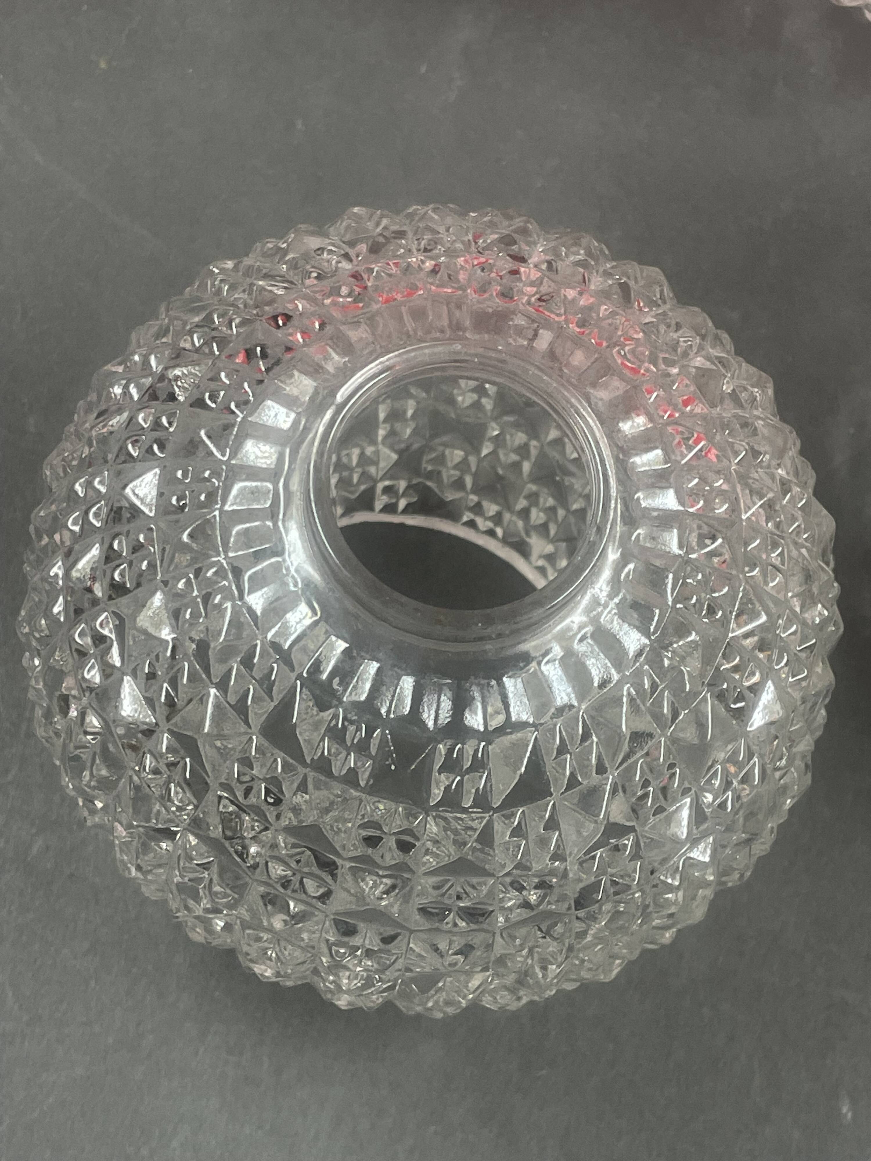 Set of 5 cut glass pendants circa 1960/70