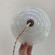 Suspension vintage en verre de Clichy