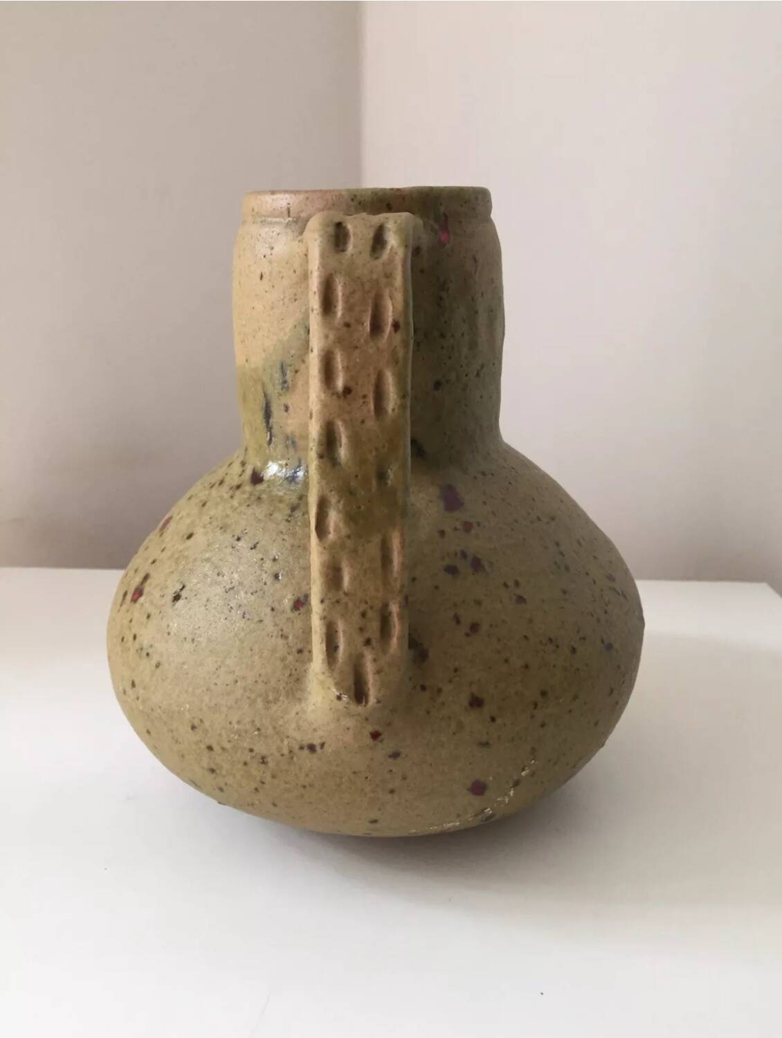 Orezza Corsica terracotta stoneware pitcher jug 1960