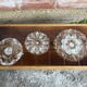 Coffee table with chrome legs and ceramic & wood top, vintage 70s