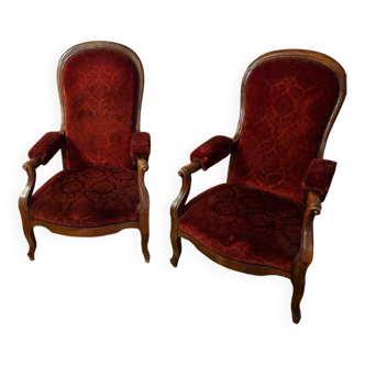 Paire de fauteuils voltaire