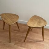 Duo of Tripods, 50s in oak