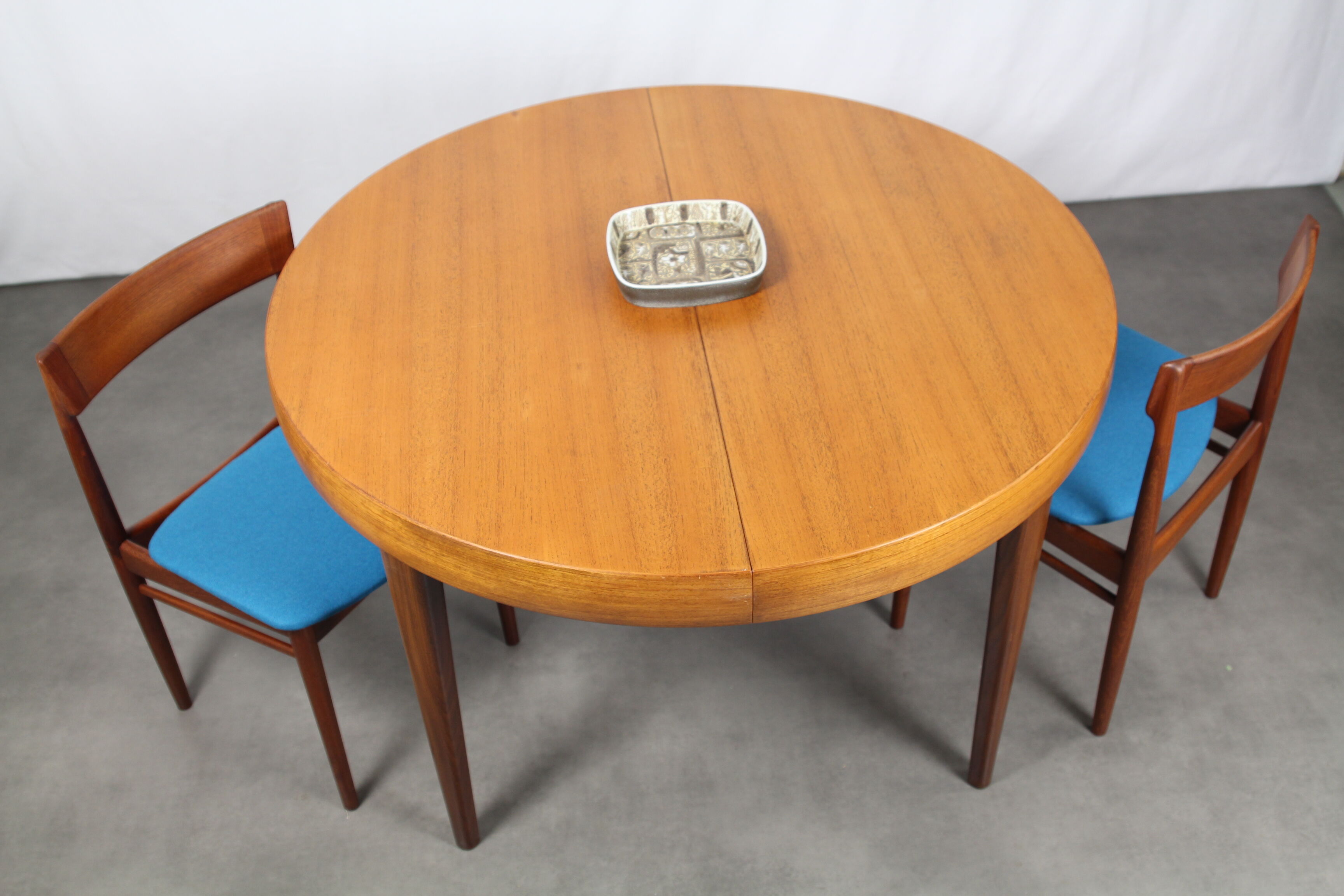 Scandinavian teak round dining table