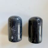 Vintage black marble salt and pepper shaker