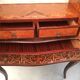 Vintage Italian brown wooden cocktail bar cabinet with inlaid marquetry from the 1950s.