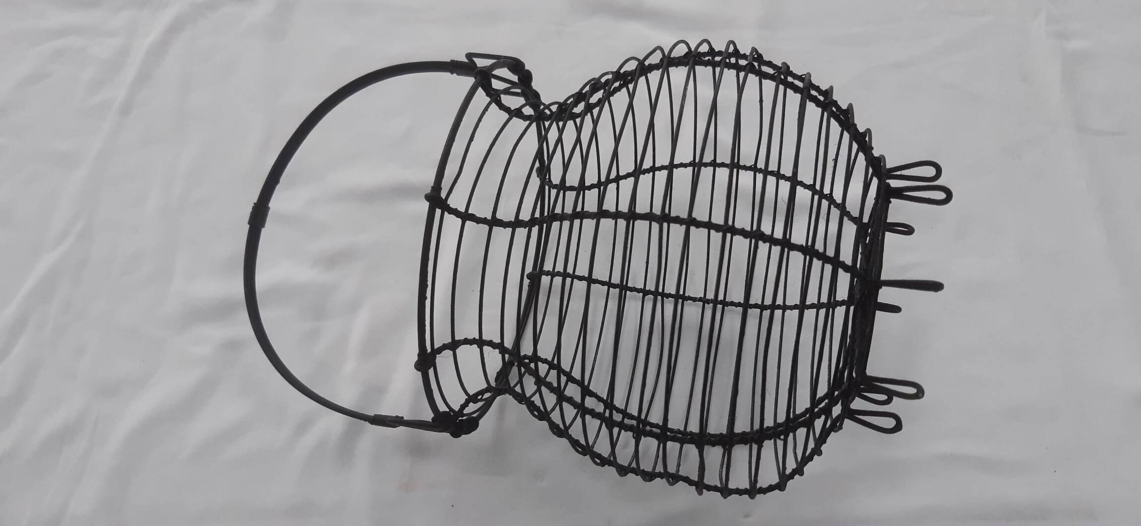 Old metal egg basket