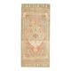 Vintage Turkish Oushak Handmade Wool Cotton Orange Runner Rug 129x290