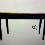 20th century farmhouse table with black base
