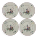Set of 4 dessert plates Villeroy & Boch Mandarin collection in white porcelain.
