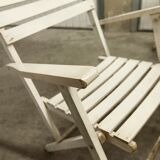 Garden furniture table and 4 armchairs 60's in its juice