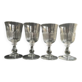 4 verres à eau XIXème – Établissements Legras