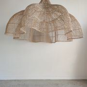 Huge rattan suspension in the shape of a corolla H:1m; D: 1m50