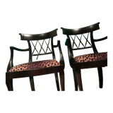 Pair of neo-etruscan armchairs