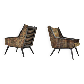 1950s pair of armchairs, Czechoslovakia