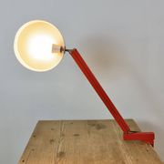 Lampe de table réglable vintage rouge, années 1970