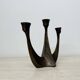 Brutalist bronze candle stick by Horst Dalbeck , 1970s Germany