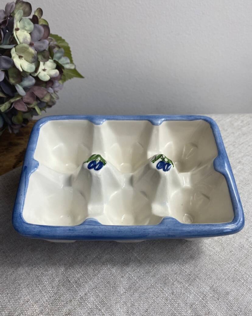 Ceramic egg dish Vallauris