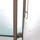 Peter Ghyczy T24D coffee table with brass legs and glass top