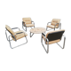 Ensemble 4 fauteuils et table basse