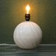 Twisted ball lamp in cracked ceramic, 1980s