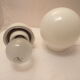 Lampe baladeuse suspensions verre et porcelaine
