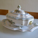Tureen or vegetable dish in earthenware by Lallier in Moustiers