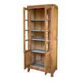 Parisian glass cabinet in raw wood, 1940