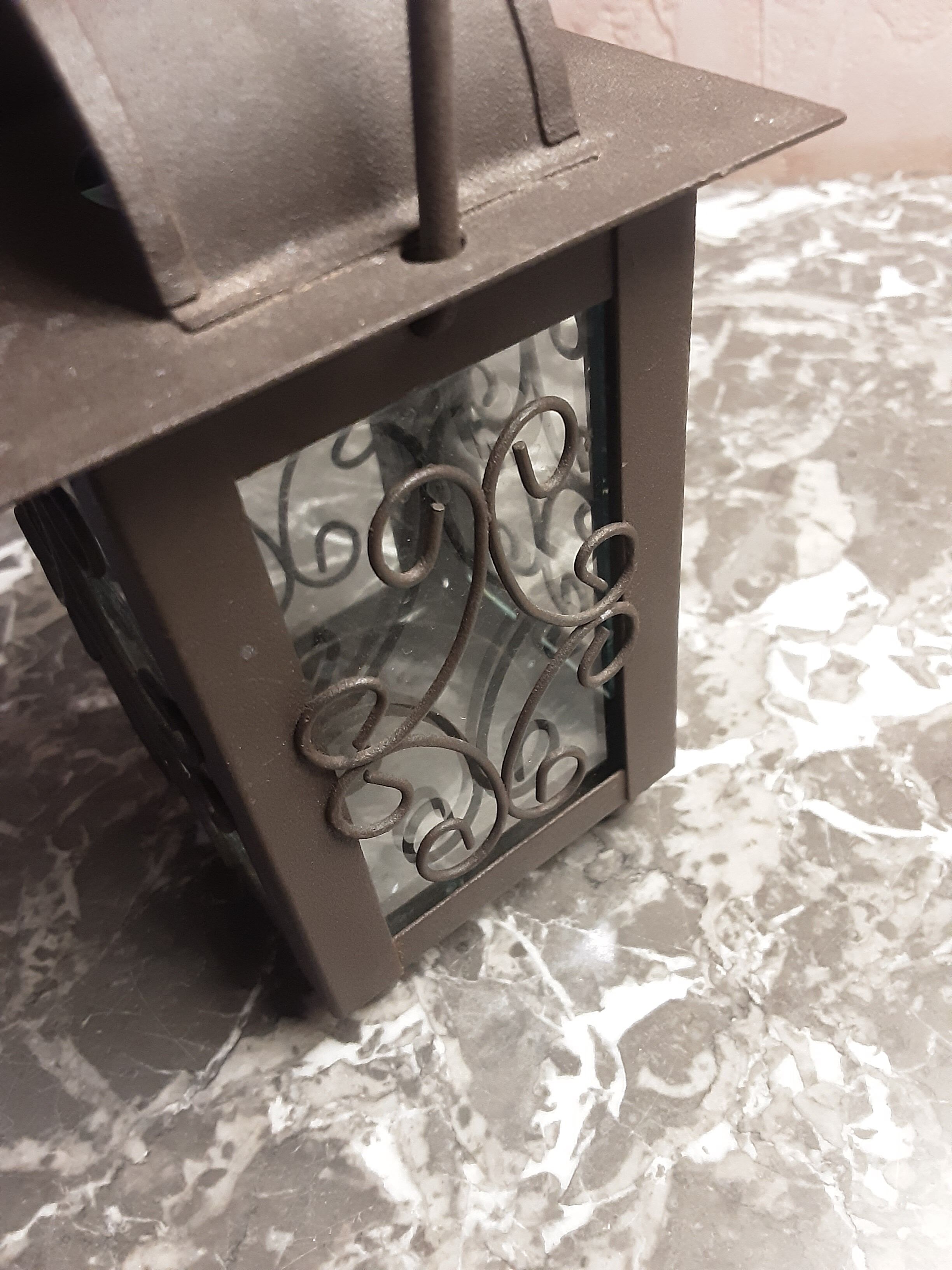 Metal glass lantern  year 85