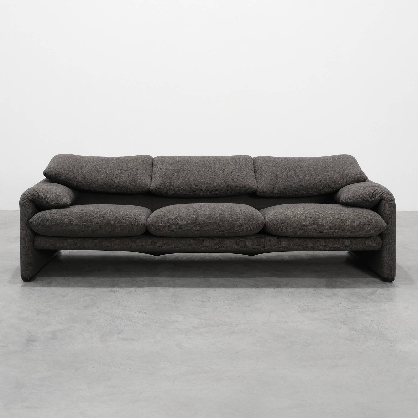 Cassina Three‑Seat Sofa by Vico Magistretti, Italy, 1990