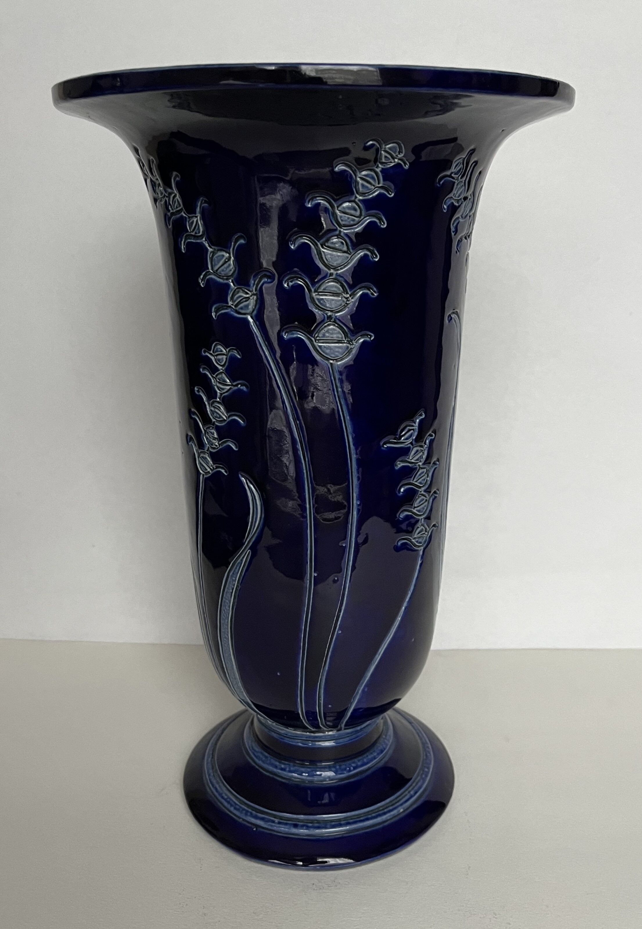Blue ceramic vase