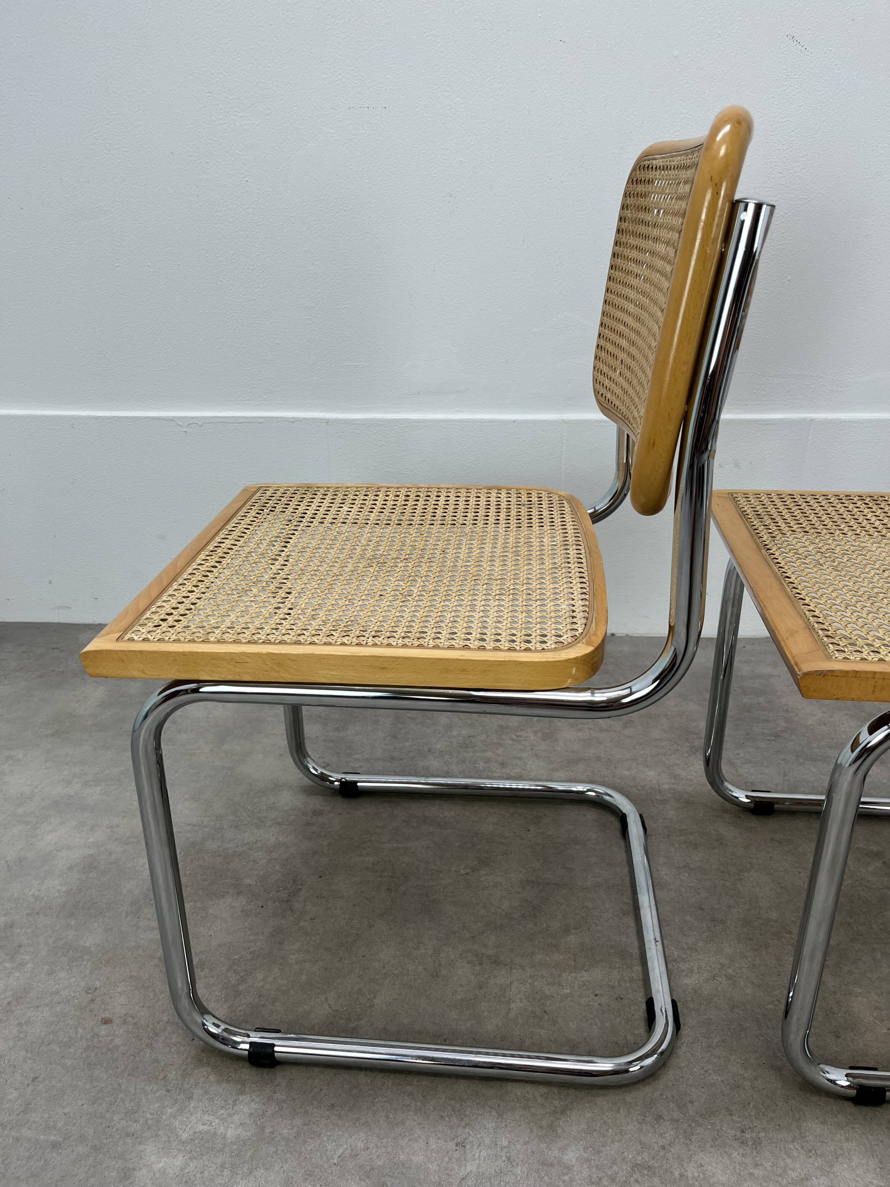 2 Cesca B32 chairs by Marcel Breuer