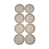 8 cheese plates porcelain from Chauvigny