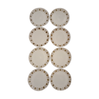 8 cheese plates porcelain from Chauvigny