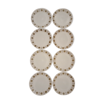 8 cheese plates porcelain from Chauvigny