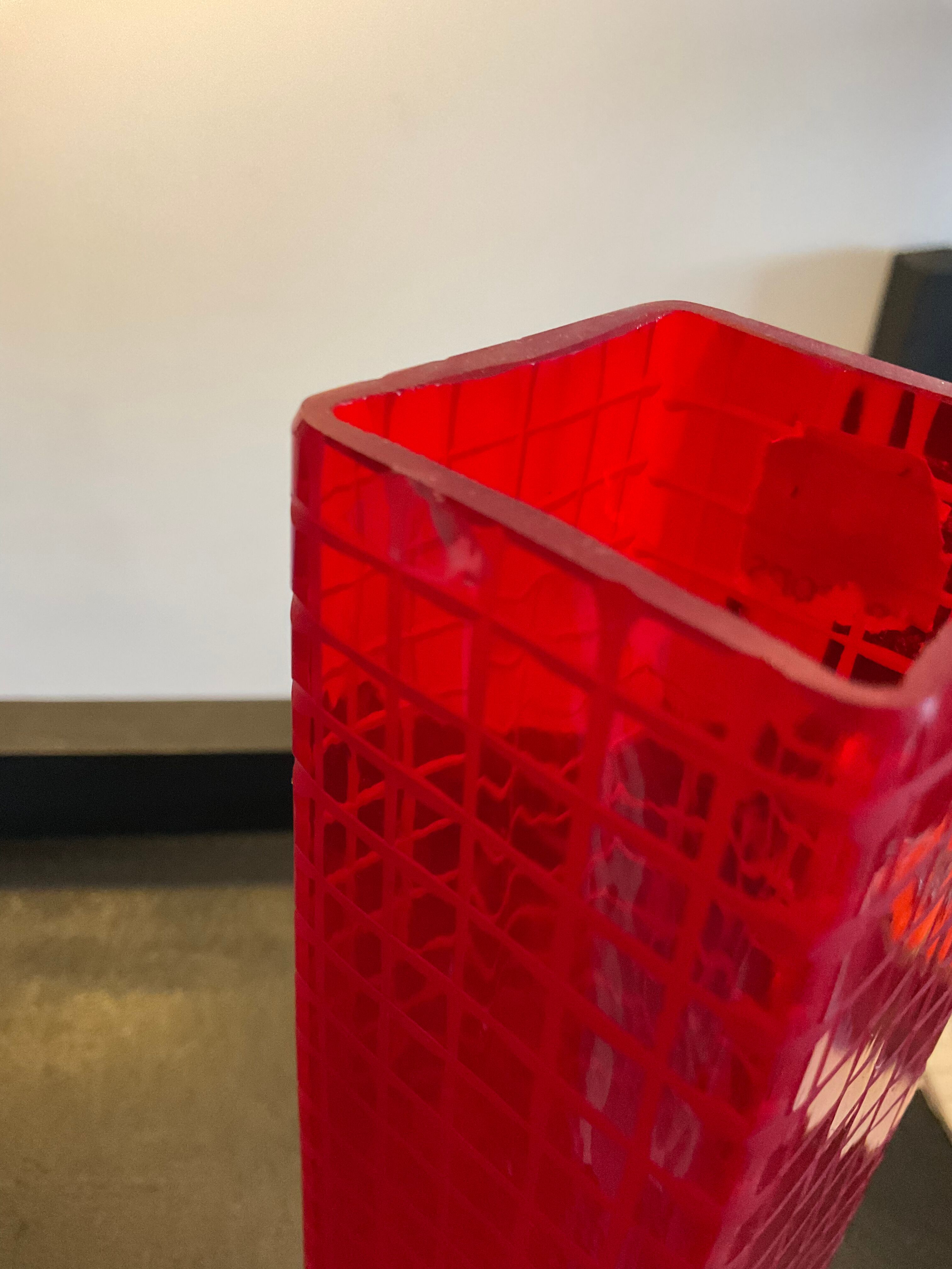 Duo of vintage vases in glass paste 70s-80s