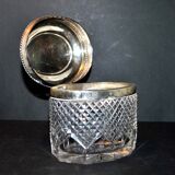 Old box in silver and cut crystal germany hallmark 833