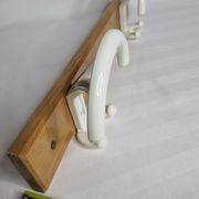 Portemanteau mural vintage "Ghidini Italy", deux patères, 42 cm