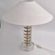 The Modern Scandinavian / Midcentury Modern table lamp with Orrefors glass and brass.
