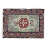 1970s Vintage Turkish Handmade Wool & Cotton Pink Area Rug 175x265