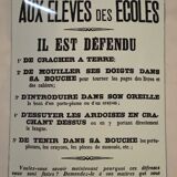 Enamelled plaque "to school students ....."