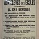 Enamelled plaque "to school students ....."