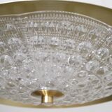 Vintage brass and crystal suspension by Carl Fagerlund for Orrefors