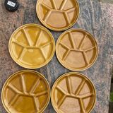 5 assiettes à fondue Gien