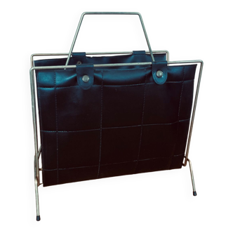 Porte revues en similicuir des années 1960