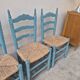 4 chaises paillées anciennes de style provençale