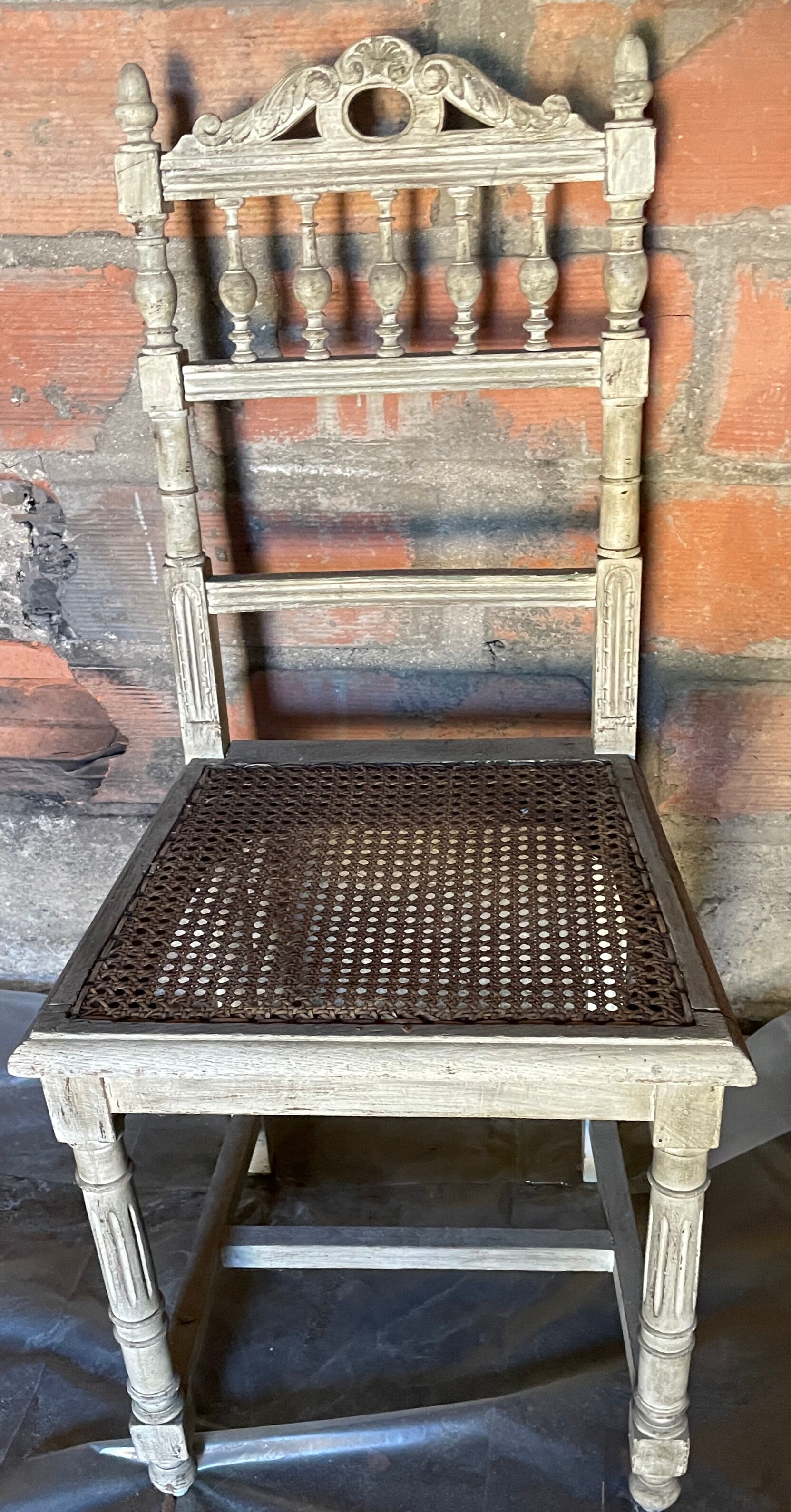 Old carved wood chairs